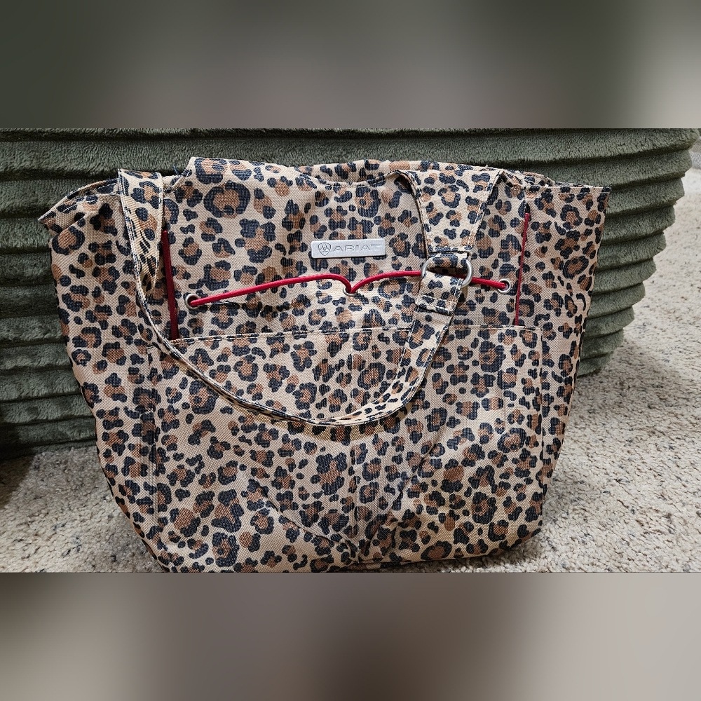 Ariat Brown Leopard Print Tote Bag